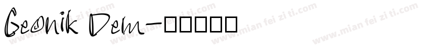 Geonik Dem字体转换